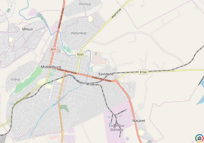 Map location of Eastdene